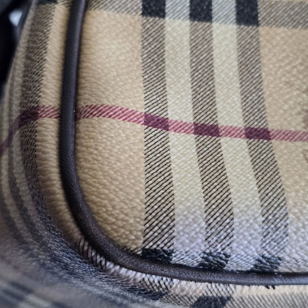 Burberry Haymarket Check Boston Bag Brown - Picture 14 of 16